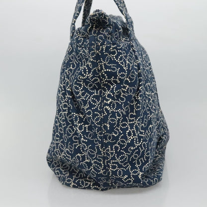 Chanel Vintage Tote Grande in Tela Stampata CC – Blu Navy - Etoilux