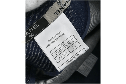 CHANEL – Gonna in denim indaco 99P – Taglia 36 - Etoilux