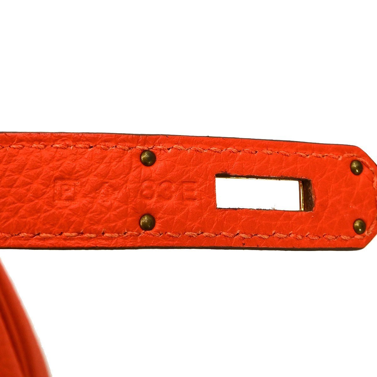 Hermès Kelly 32 – Leather Orange – AB (Very Good Condition) - Etoilux