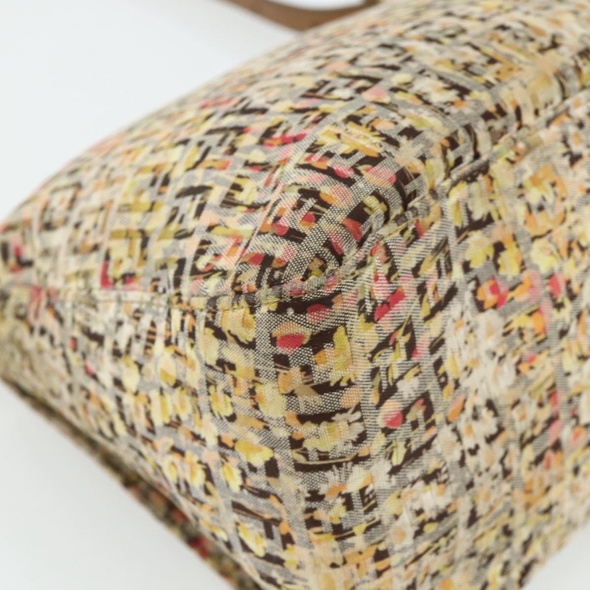 Fendi Mamma Baguette Zucca Floral Canvas Multicolor Hardware Oro – 27 cm - Etoilux