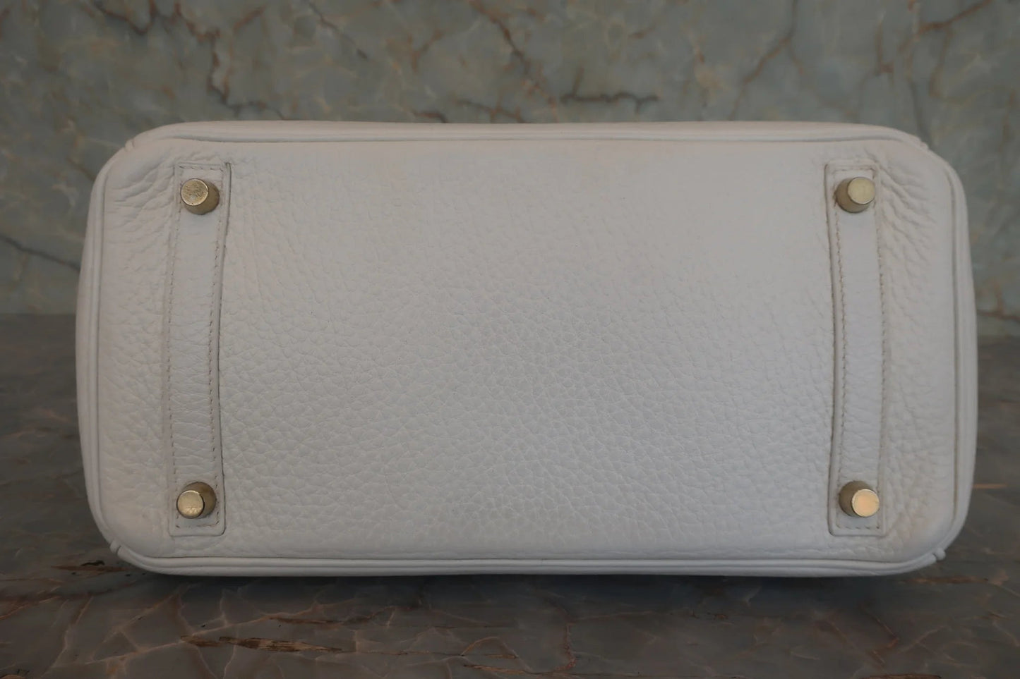 Hermès Birkin 30 Taurillon Clémence Blanc Hardware Dorato — 2008 - Etoilux