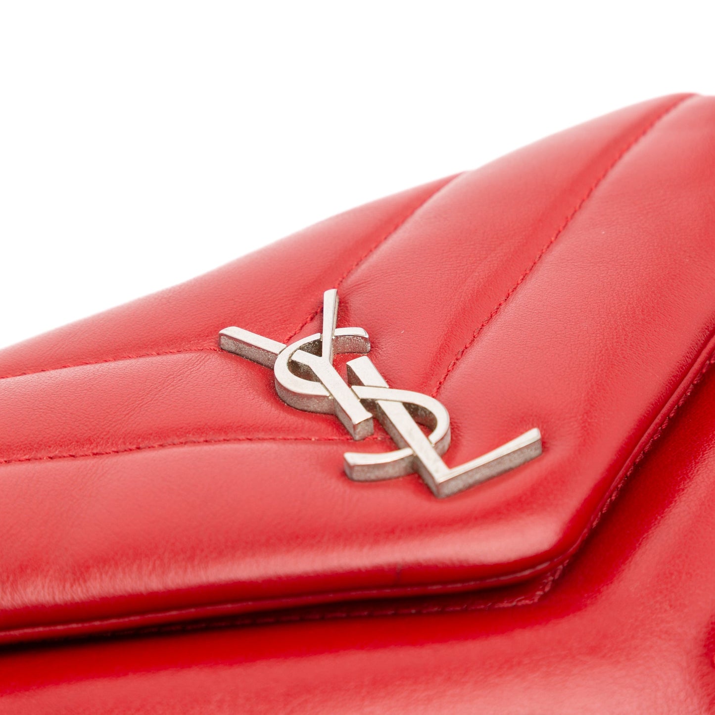 Saint Laurent – Loulou Small in Pelle Matelassé Rossa – 2018 - Etoilux