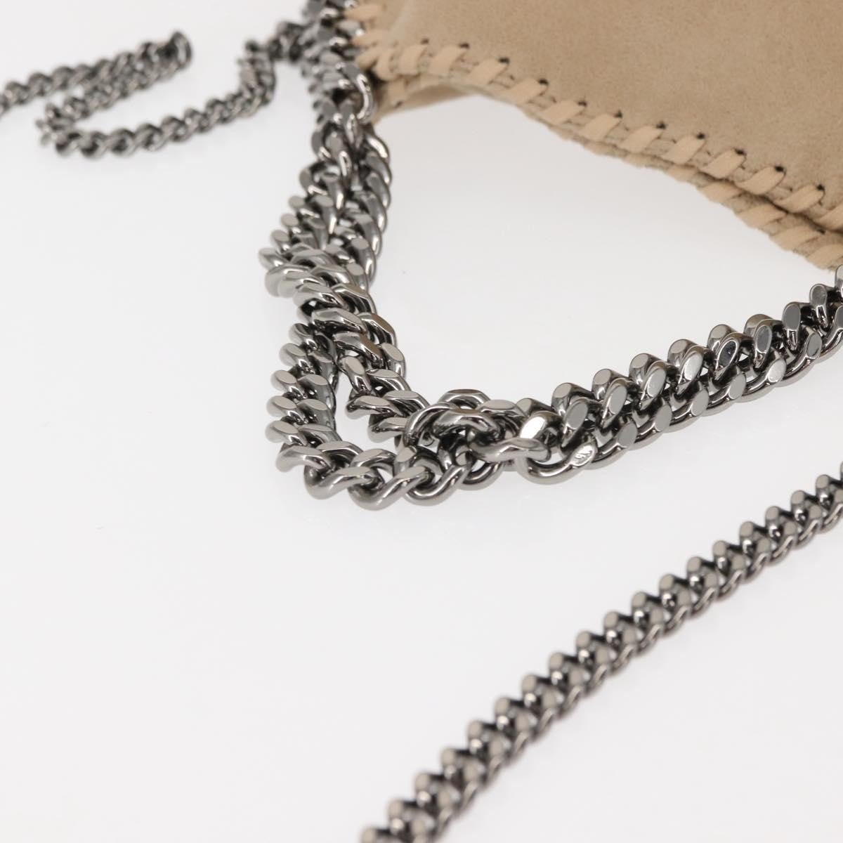 Stella McCartney Falabella Fold-Over Beige – Catena Canna di Fucile · 24 cm - Etoilux