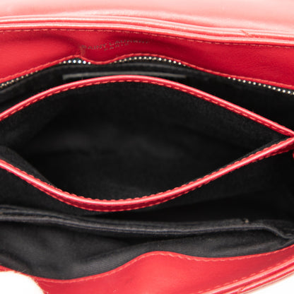 Saint Laurent LouLou Toy Matelassé – Vitello Rosso | Hardware Argento | 2017 - Etoilux