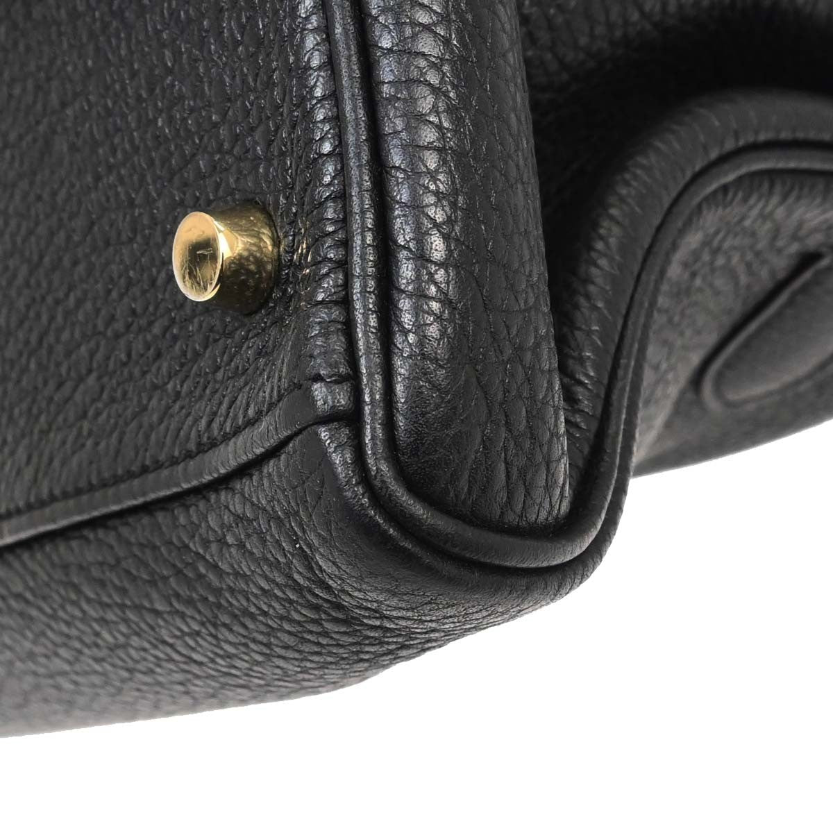 Hermès Kelly 42 Élan Shoulder Togo Noir Hardware Dorato — Formato Orizzontale Raro - Etoilux