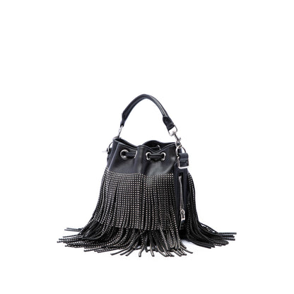 Saint Laurent Emmanuelle Bucket Bag Pelle Borchiata Nera – Small - Etoilux
