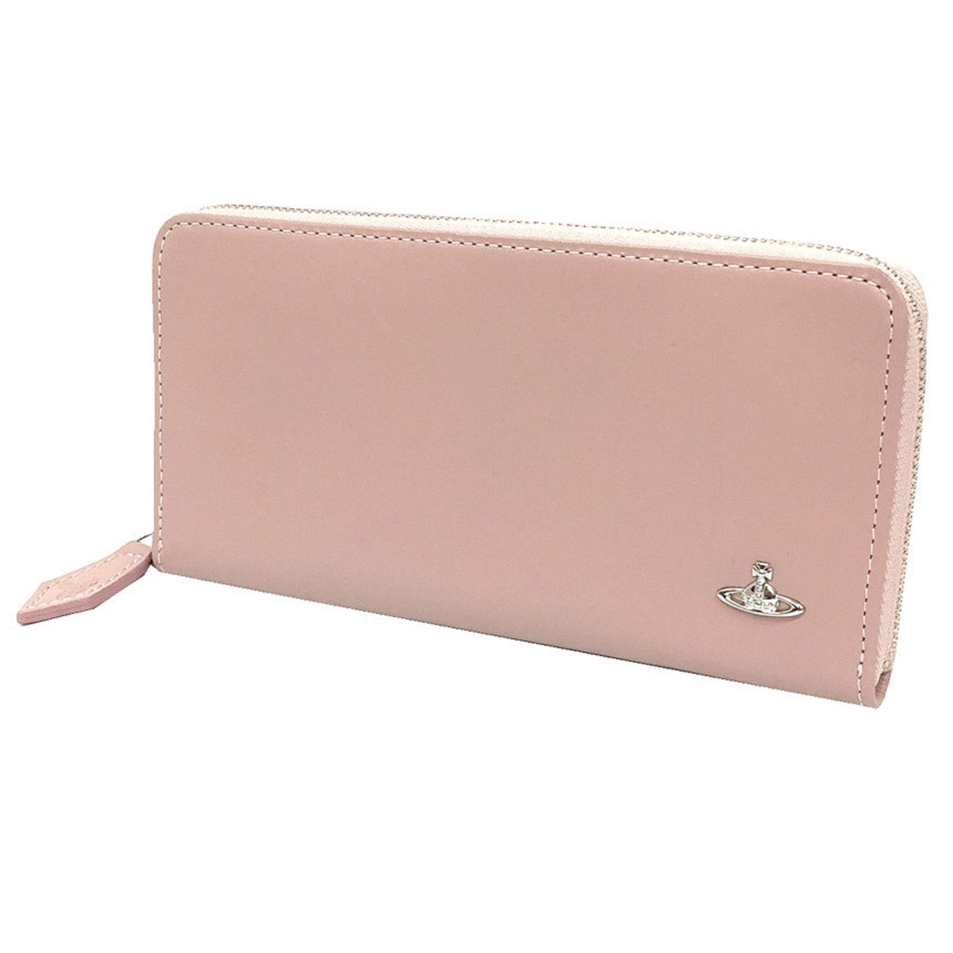 Vivienne Westwood – Portafoglio in Pelle Rosa – Long Zip Wallet - Etoilux