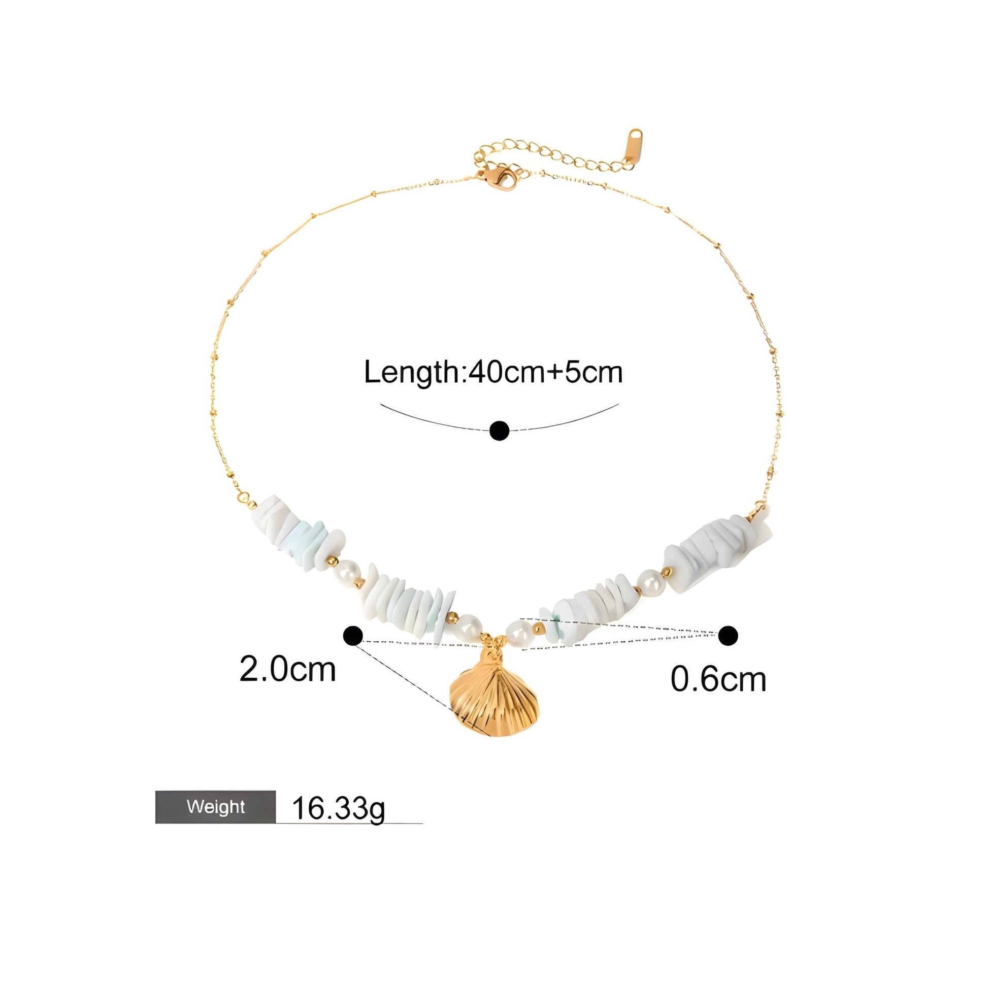 BEHI SHELL NECKLACE - Etoilux