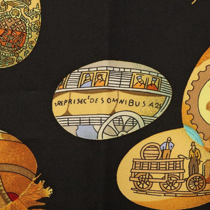 Hermès Carré 90 "Couvée d'Hermès" Seta Nera – Latham - Etoilux