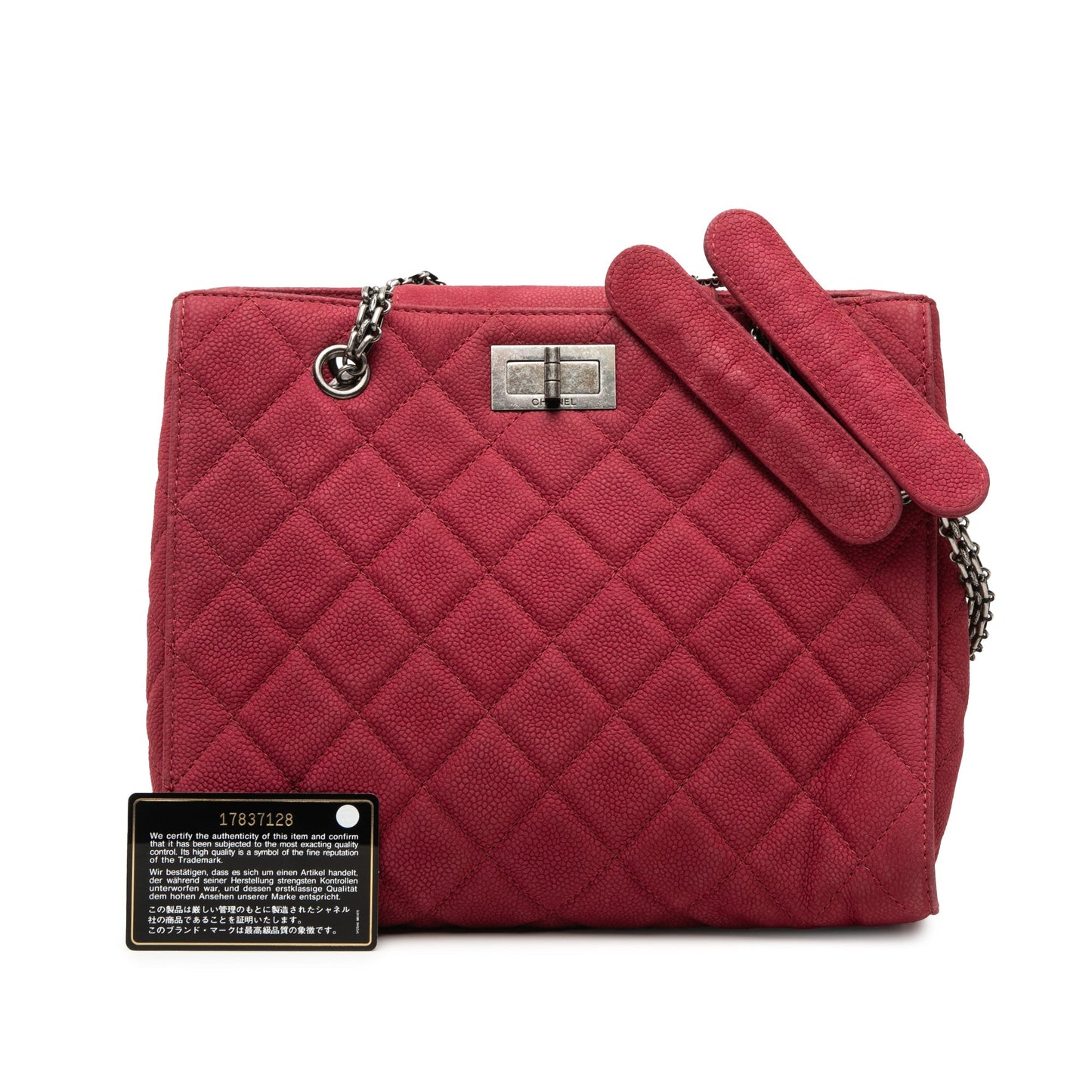 Chanel 2.55 Reissue Shopping Tote Pelle Caviar Nabuk Rossa 2012-2013 – 27 cm - Etoilux