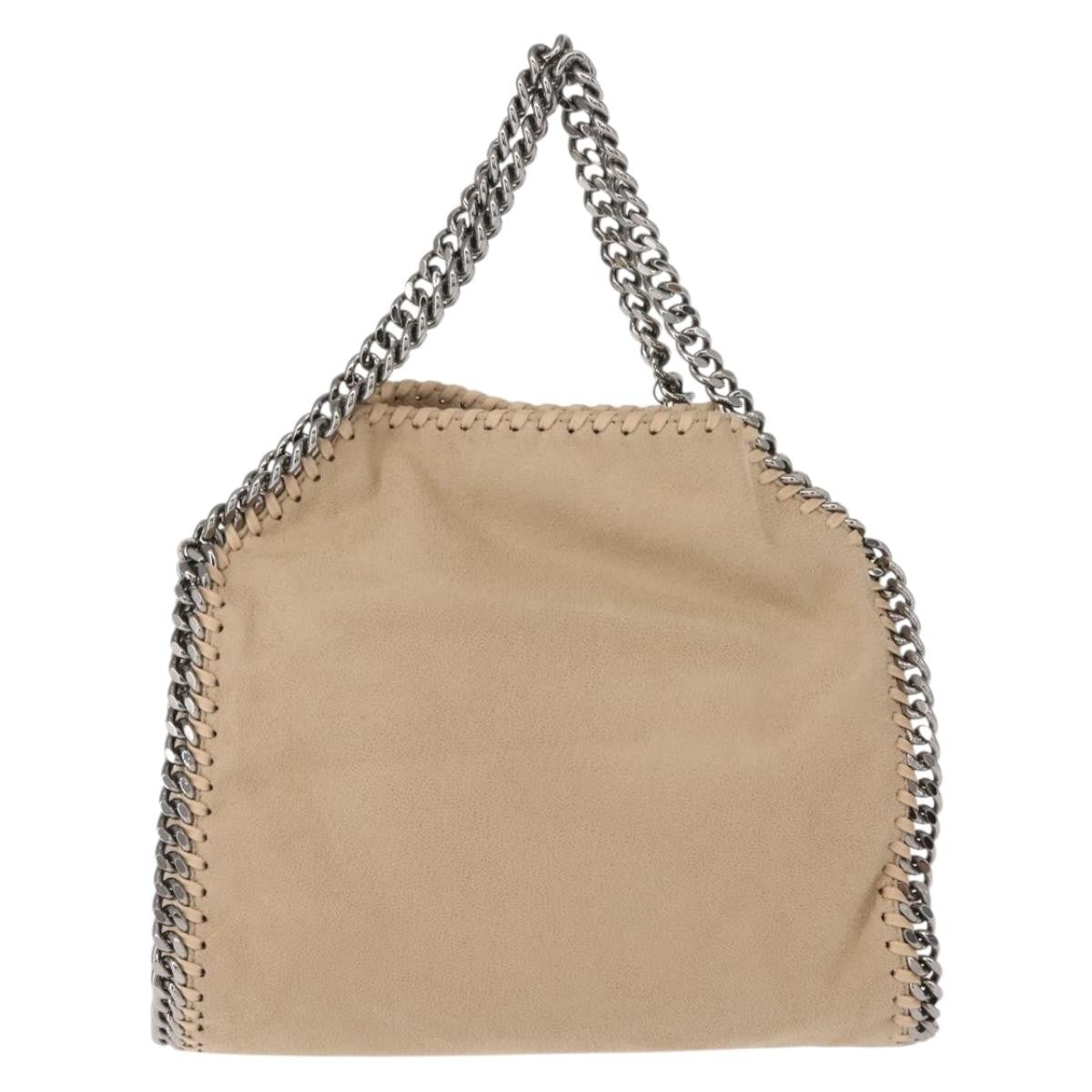 Stella McCartney Falabella Fold-Over Beige – Catena Canna di Fucile · 24 cm - Etoilux
