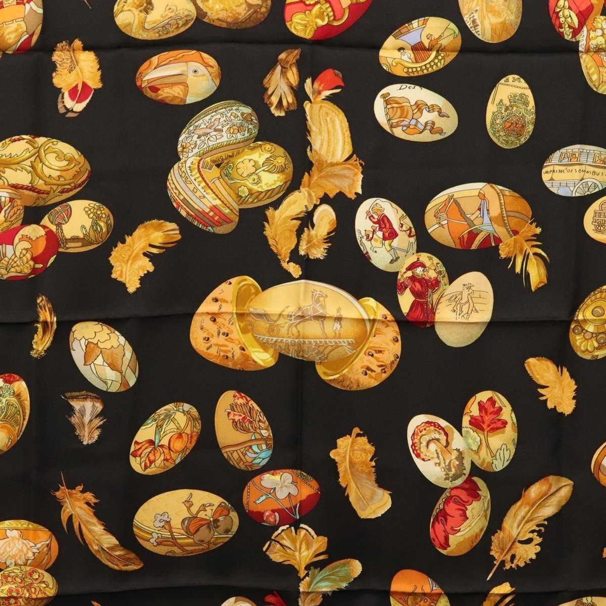 Hermès Carré 90 "Couvée d'Hermès" Seta Nera – Latham - Etoilux