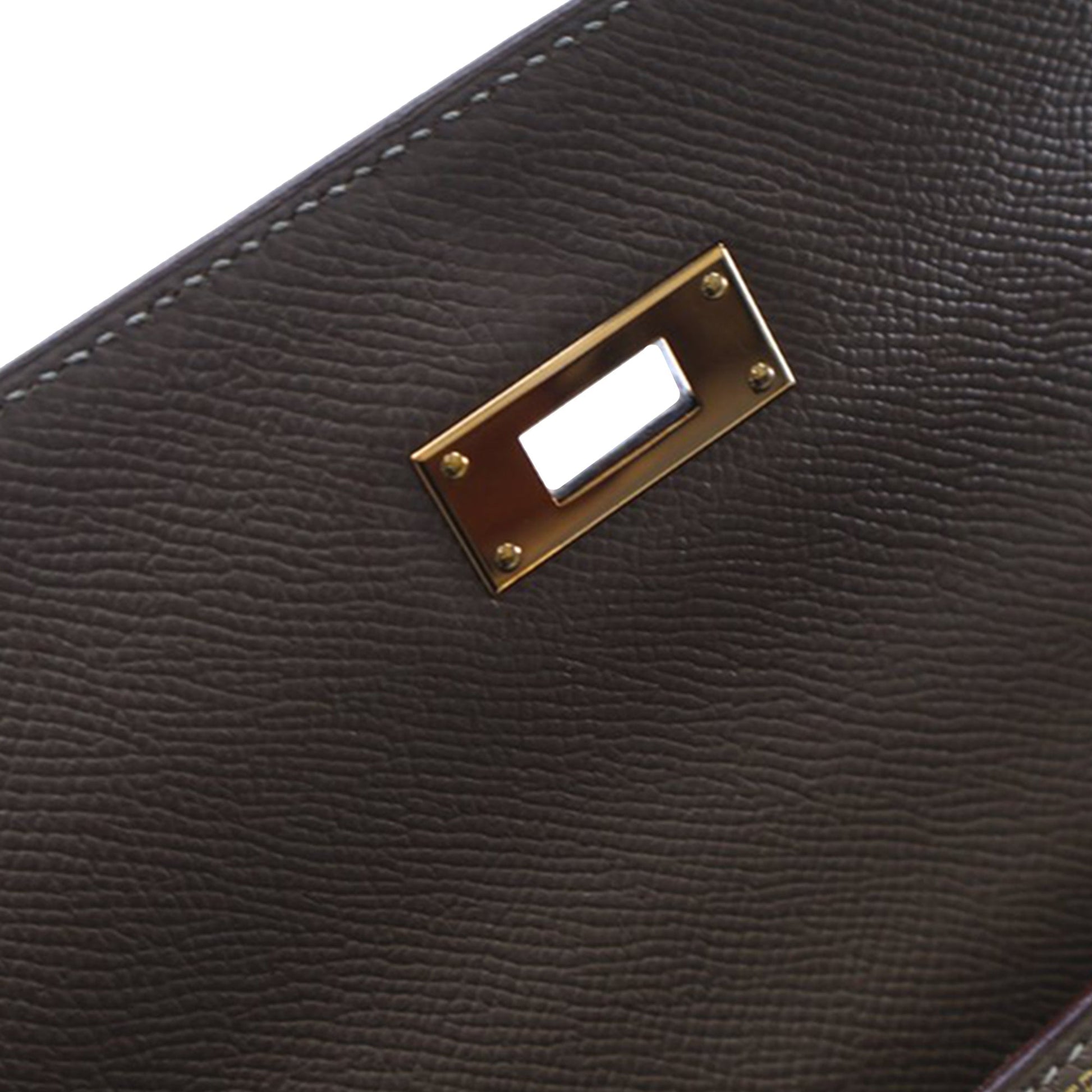 Hermès Kelly Sellier 32 Pelle Epsom Etoupe Hardware Oro 2015 – 32 cm - Etoilux