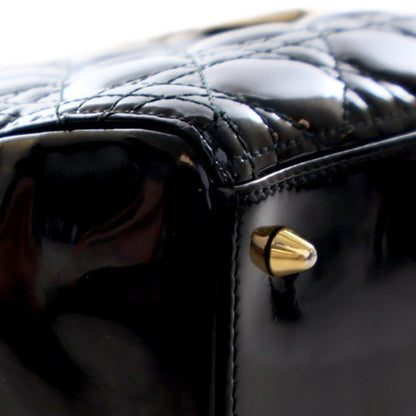 Christian Dior Lady Dior Medium Patent Cannage – 2010 – Nero - Etoilux