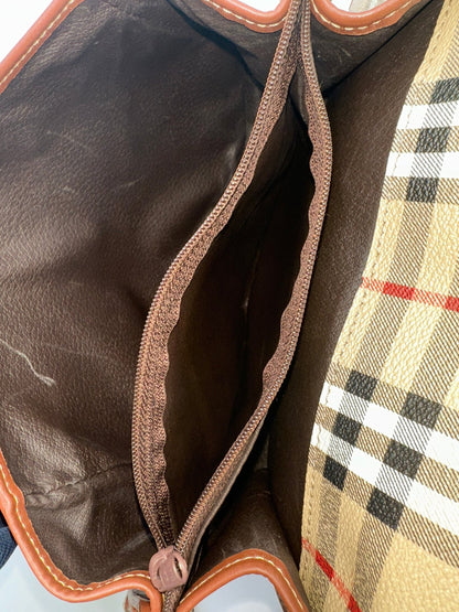 BURBERRY – Borsa a Tracolla Vintage Check in Canvas e Pelle Marrone - Etoilux