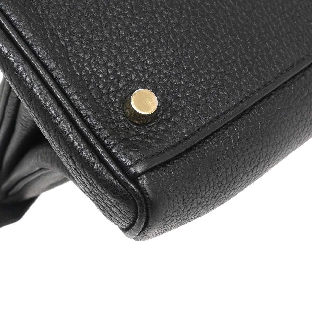 Hermès Kelly 42 Élan Shoulder Togo Noir Hardware Dorato — Formato Orizzontale Raro - Etoilux