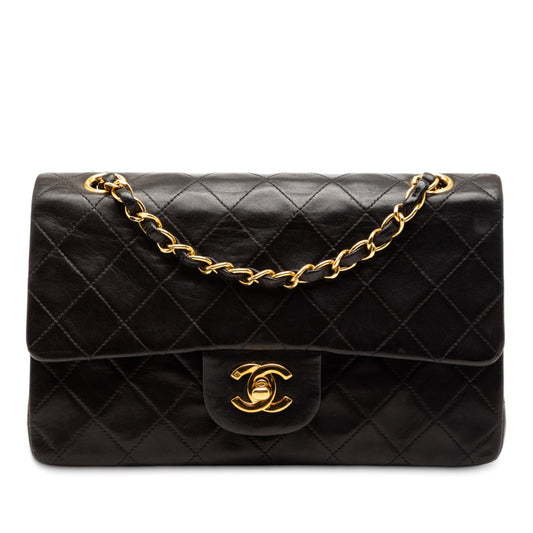Chanel Classic Flap Small Double Flap – Pelle di Agnello Nera - Etoilux
