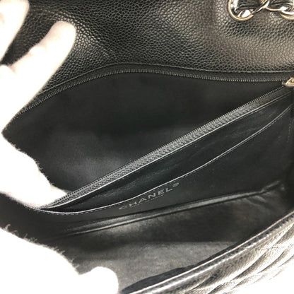 Chanel Classic Flap Medium – Caviar Nero & Hardware Argento – Made in Italy - Etoilux