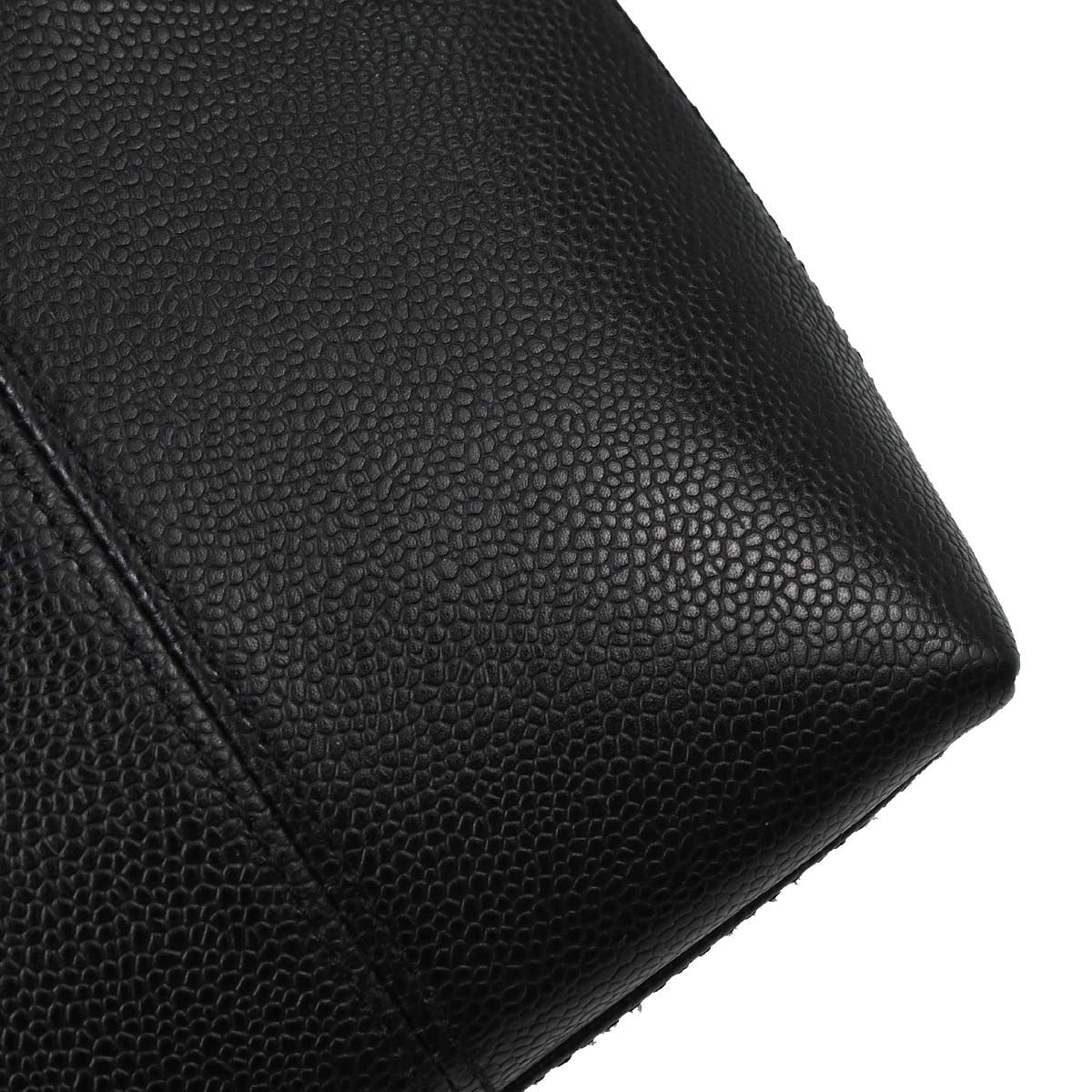 Chanel Mademoiselle Chain Shopping Bag Caviar Nero Hardware Argento – 28 cm - Etoilux