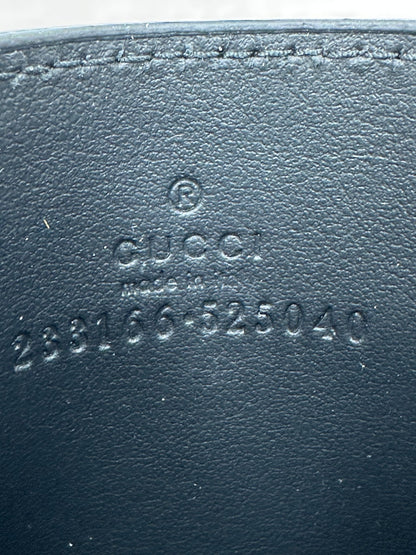 Gucci Card Case GG Supreme Tela Rivestita Nera — Porta Carte - Etoilux