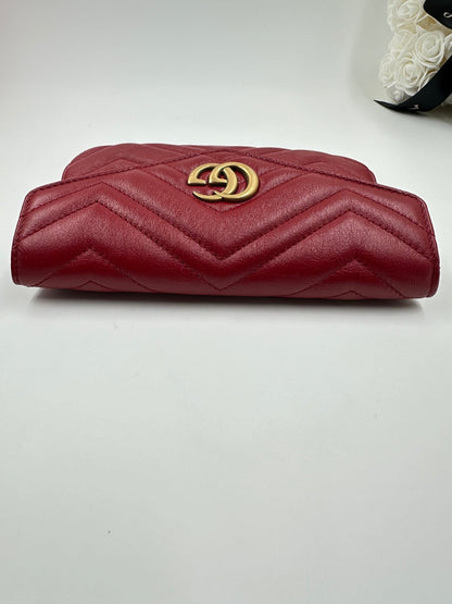 Gucci GG Marmont Multi Pochette Belt Bag Pelle Matelassé Rossa – Set 3 Pezzi - Etoilux