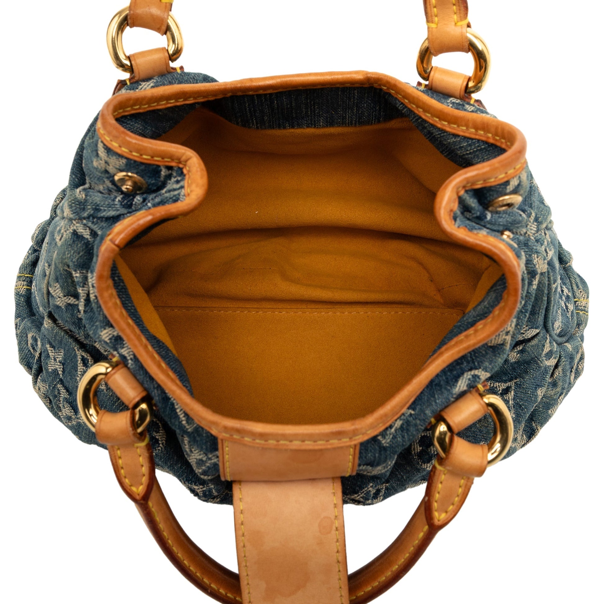 Louis Vuitton Pleaty Monogram Denim Blue 2005 – 24 cm - Etoilux