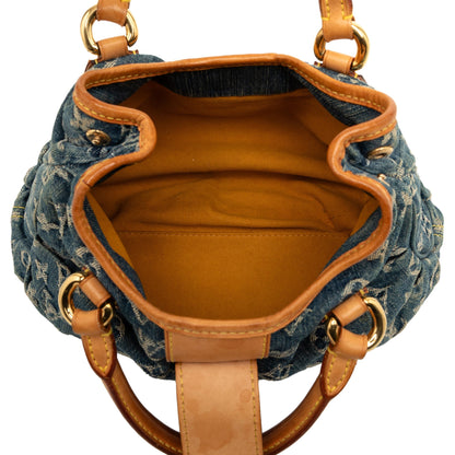 Louis Vuitton Pleaty Monogram Denim Blue 2005 – 24 cm - Etoilux