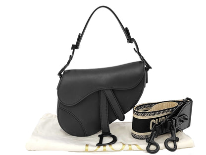 Dior Mini Saddle Ultramatte Nera con Tracolla | Etoilux