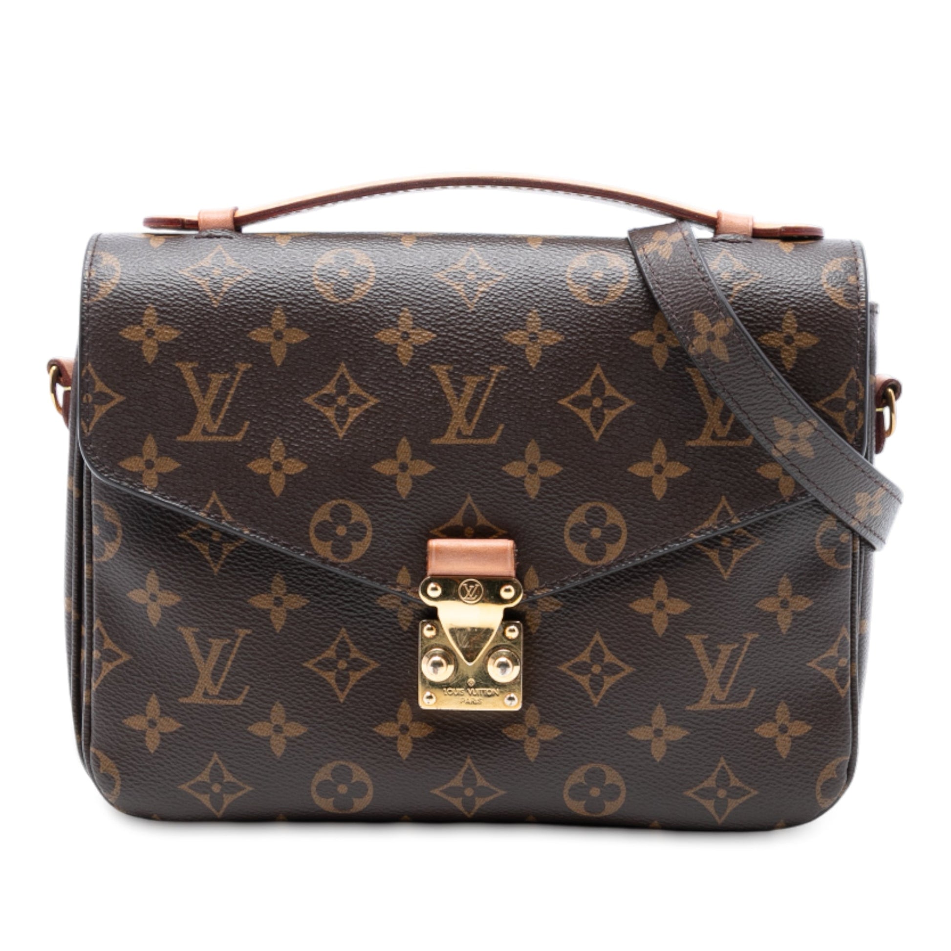 Louis Vuitton Pochette Métis Monogram fronte, hardware dorato, 2019