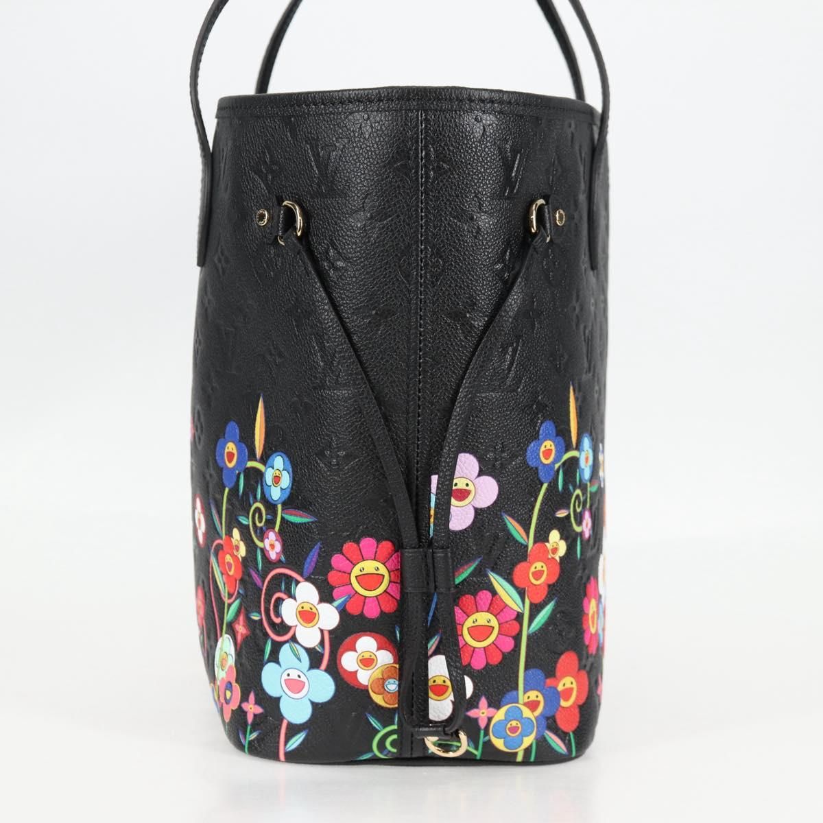 Louis Vuitton Neverfull MM – Monogram Empreinte Nero – Limited Edition Takashi Murakami Flowers - Etoilux