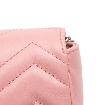 Gucci Mini GG Marmont Matelassé in Pelle Rosa – Tracolla - Etoilux