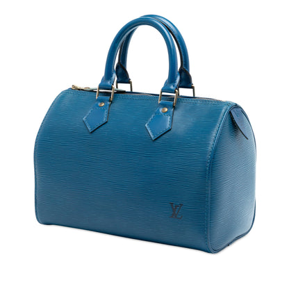 Louis Vuitton Speedy 25 Epi – Pelle Epi Blu Toledo | Vintage 1994 | Made in France - Etoilux