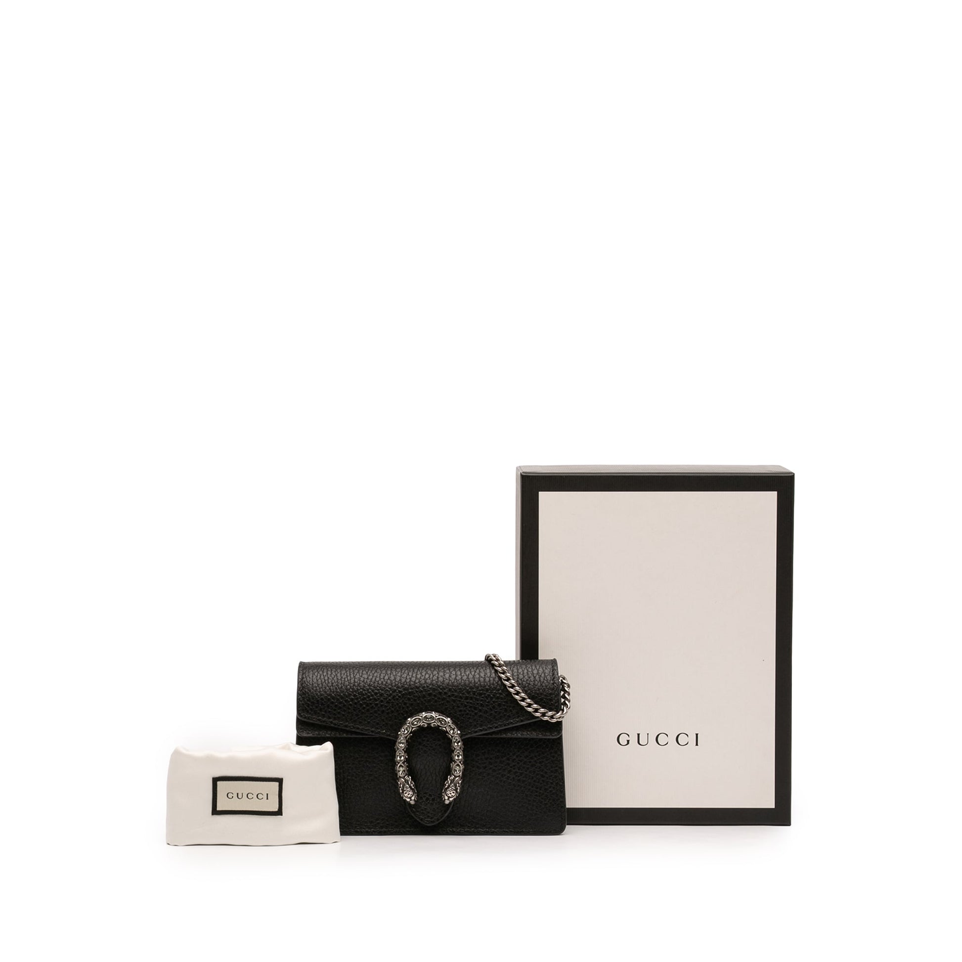 Gucci Dionysus Super Mini Pelle di Vitello Nera – 17 cm - Etoilux