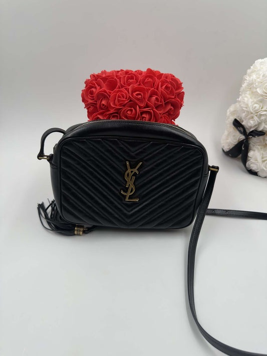 Saint Laurent Lou Camera Bag Pelle Nera Matelassé – Medium - Etoilux