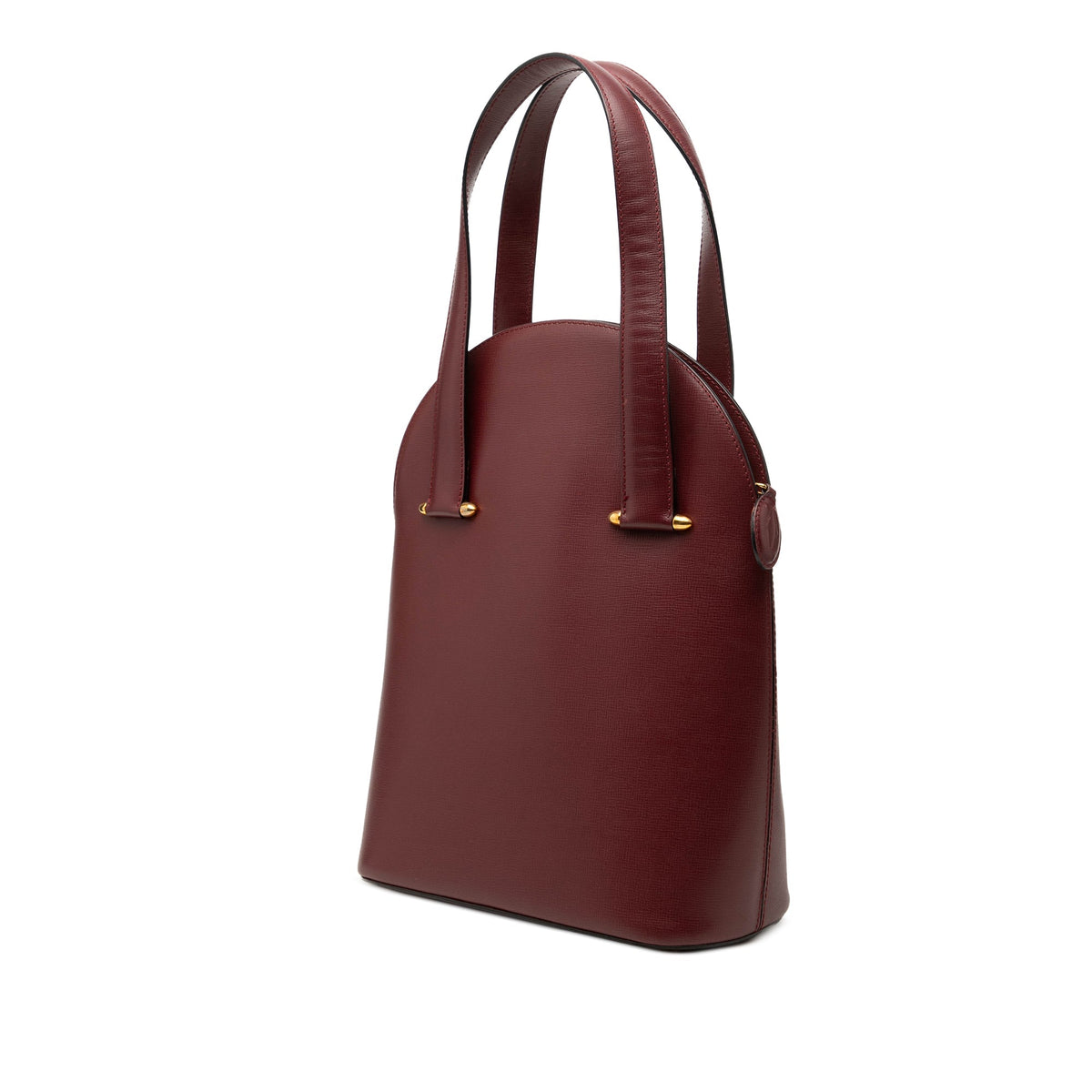 Cartier Must de Cartier Borsa a Mano a Cupola Pelle Bordeaux – Vintage anni ‘90 - Etoilux