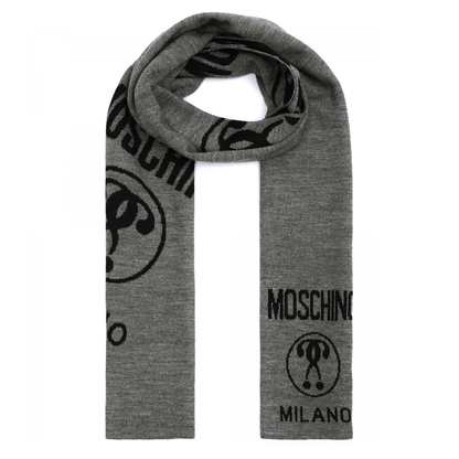 Moschino – Sciarpa Unisex Bicolore con Logo Iconico - Etoilux