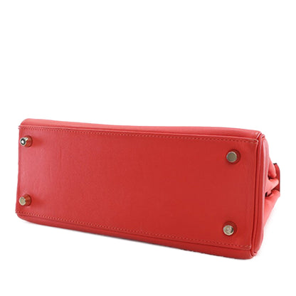 Hermès Kelly II Retourne 25 in pelle Swift Rouge Pivoine Anno 2015 – Made in France - Etoilux