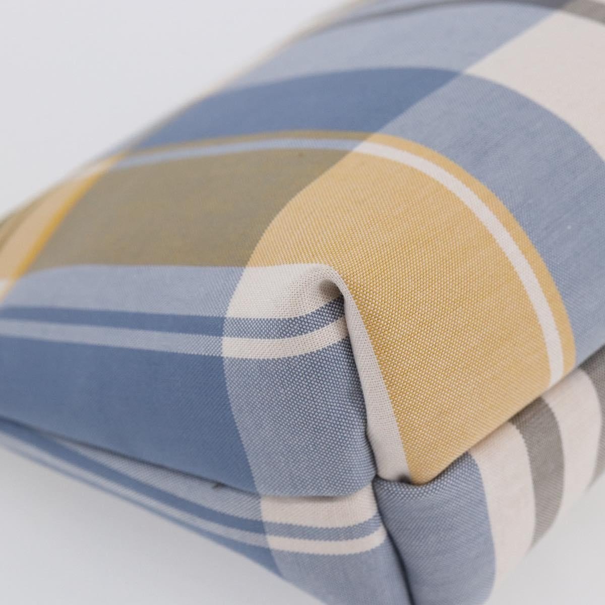 Burberry Nova Check Pochette in Tela Canvas Azzurra e Giallo Senape — Small - Etoilux