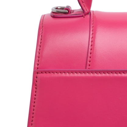 Balenciaga Hourglass Small Top Handle Pelle di Vitello Rosa Acceso 2020 – 23 cm - Etoilux