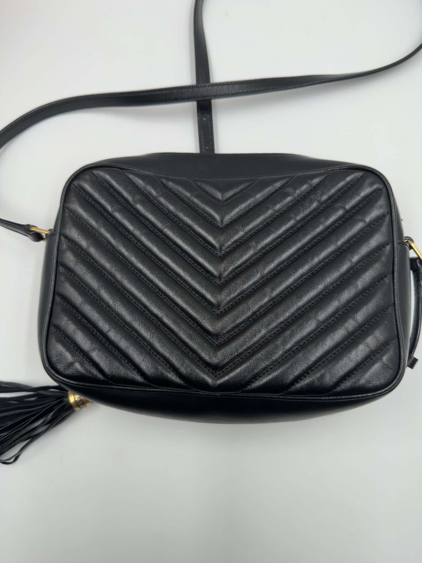 Saint Laurent Lou Camera Bag Pelle Nera Matelassé – Medium - Etoilux