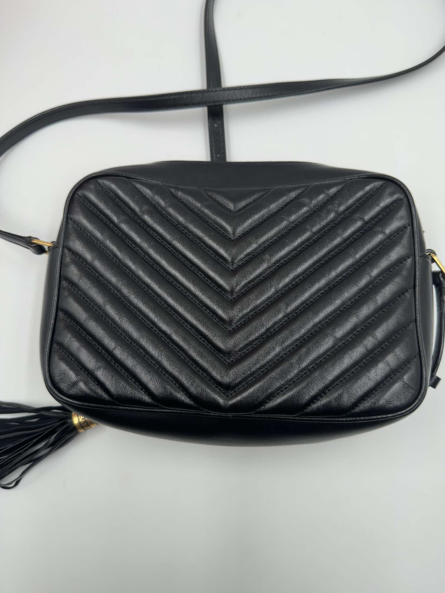 Saint Laurent Lou Camera Bag Pelle Nera Matelassé – Medium - Etoilux