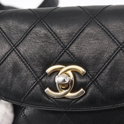 Chanel Vintage CC Flap Belt Bag in Agnello Trapuntato – Nero - Etoilux