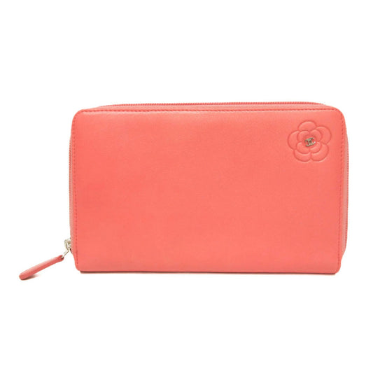 Chanel Camellia Zip Around Organizer Rosa Corallo | Etoilux