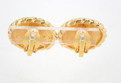 Chanel – Orecchini Clip - On Coco Mark in metallo dorato - Etoilux