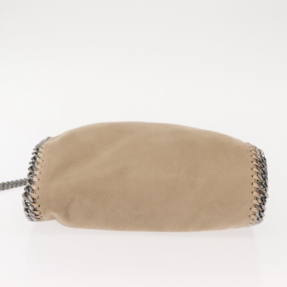 Stella McCartney Falabella Fold-Over Beige – Catena Canna di Fucile · 24 cm - Etoilux
