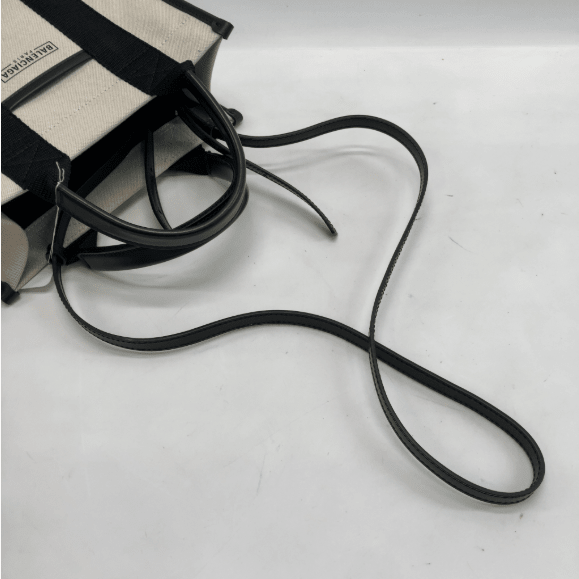 Balenciaga Hardware Small Tote Canvas Rigato Ecru/Nero - Etoilux