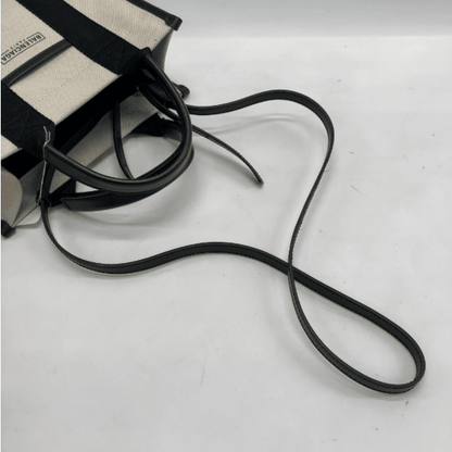 Balenciaga Hardware Small Tote Canvas Rigato Ecru/Nero - Etoilux