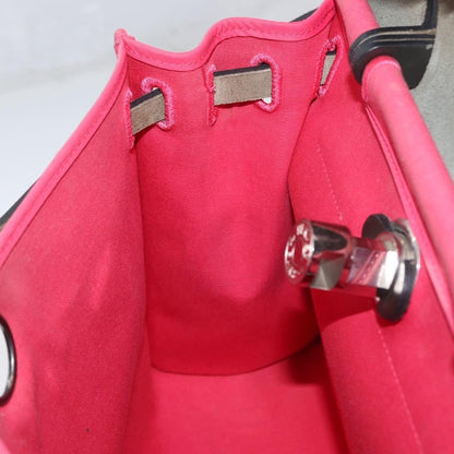 Hermès Herbag Zip 31 – Toile Rose & Cuir Vache Hunter Noir – Hardware Palladio - Etoilux