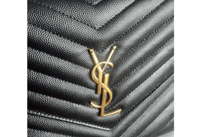 Saint Laurent Monogram Clutch in Pelle Grain de Poudre Nera – Medium Size - Etoilux