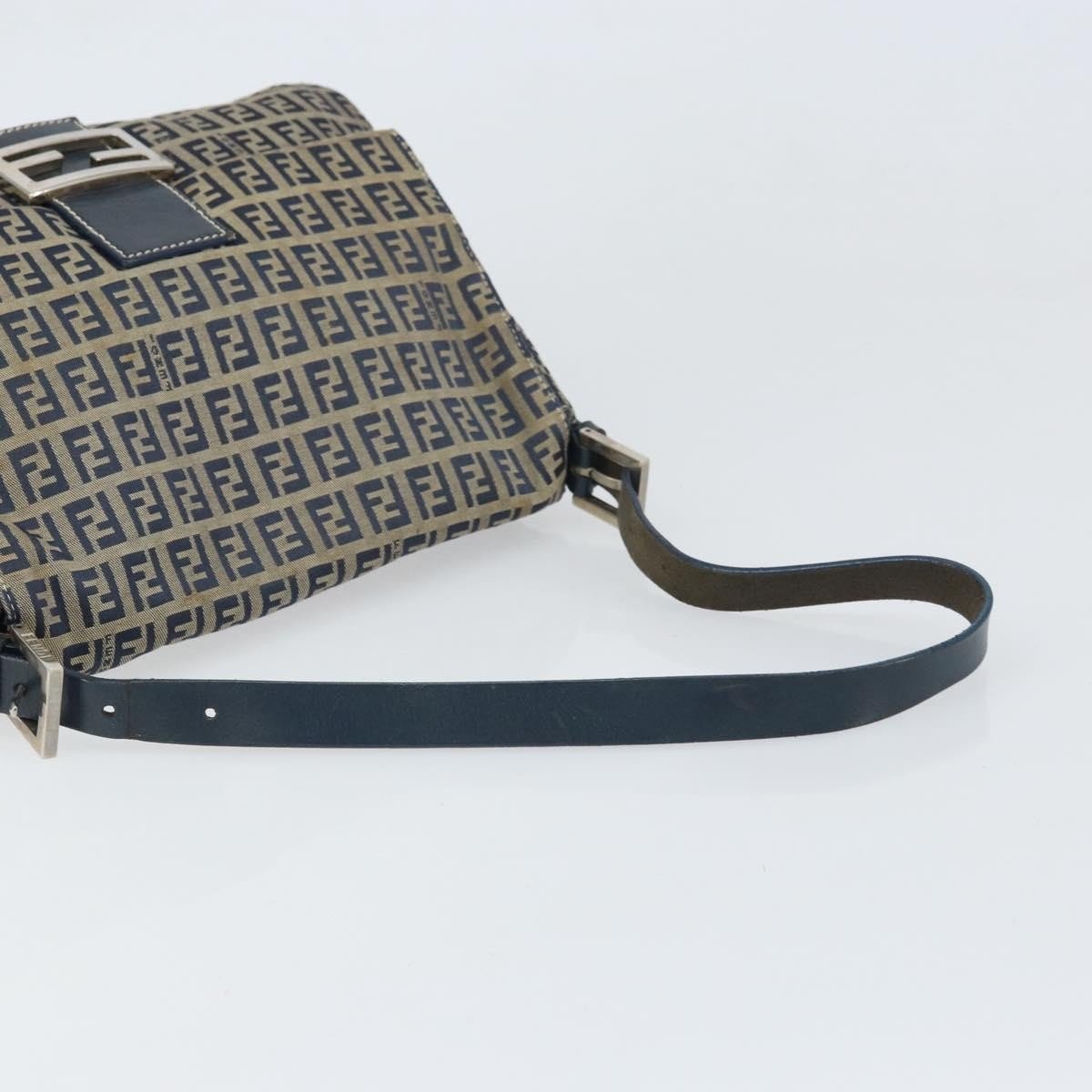 Fendi Mamma Baguette Zucchino Canvas Navy – 28 cm - Etoilux